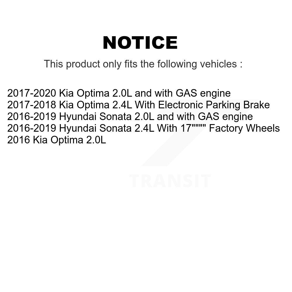 Disc Brake Caliper Left Right Side Front Kit For Hyundai Sonata Kia Optima