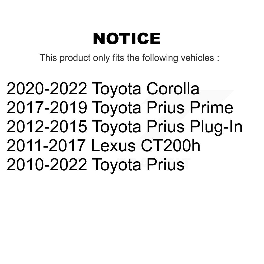 Disc Brake Caliper Front Kit For Toyota Corolla Prius Prime Lexus CT200h Plug-In