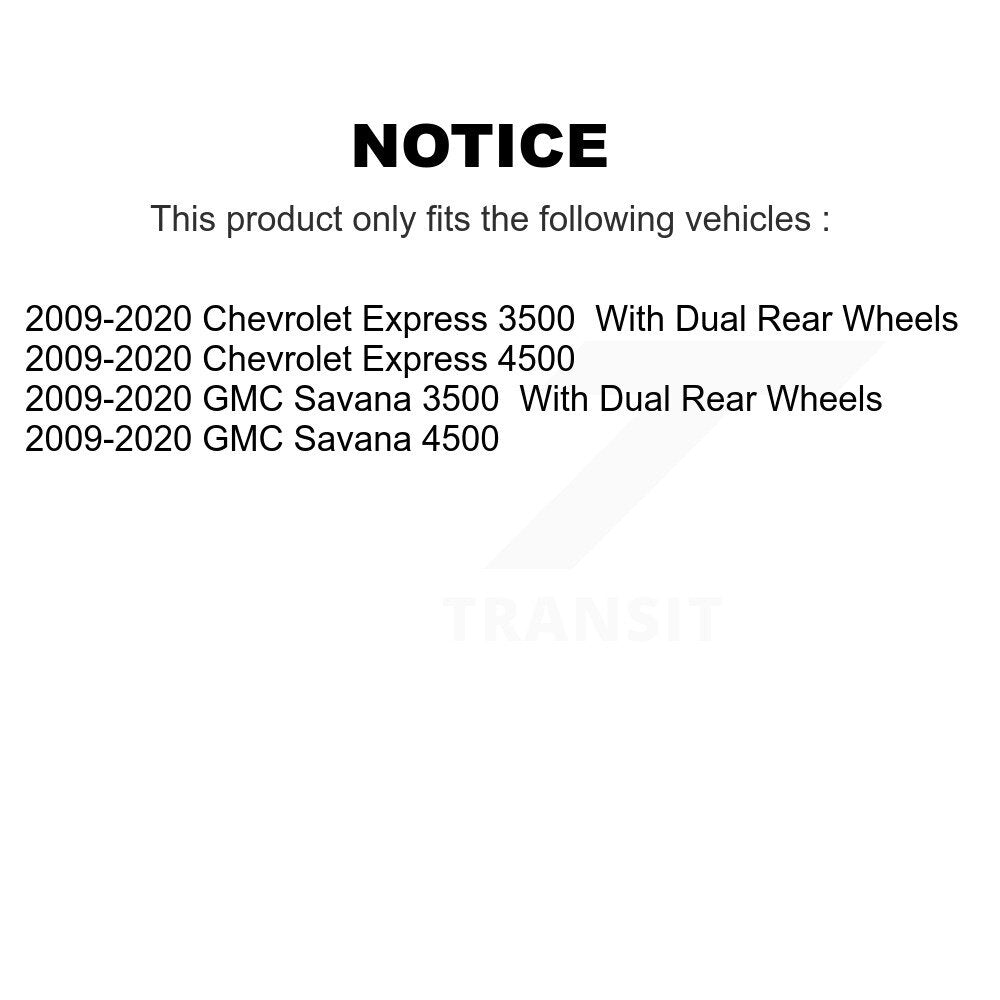 Disc Brake Caliper Rear Kit For 2009-2020 GMC Savana 3500 Chevrolet Express 4500