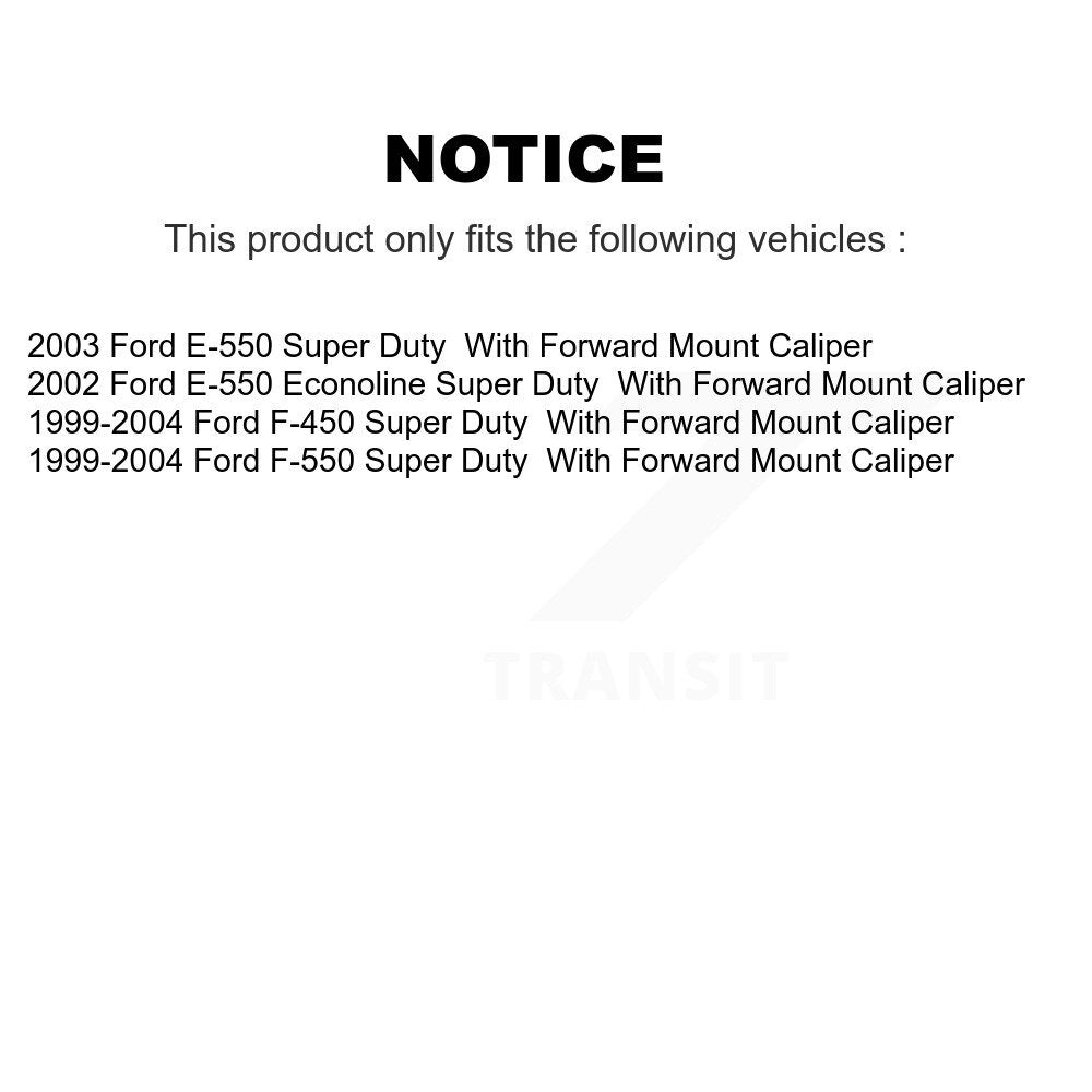 Disc Brake Caliper Rear Kit For Ford E-550 Super Duty F-450 F-550 Econoline