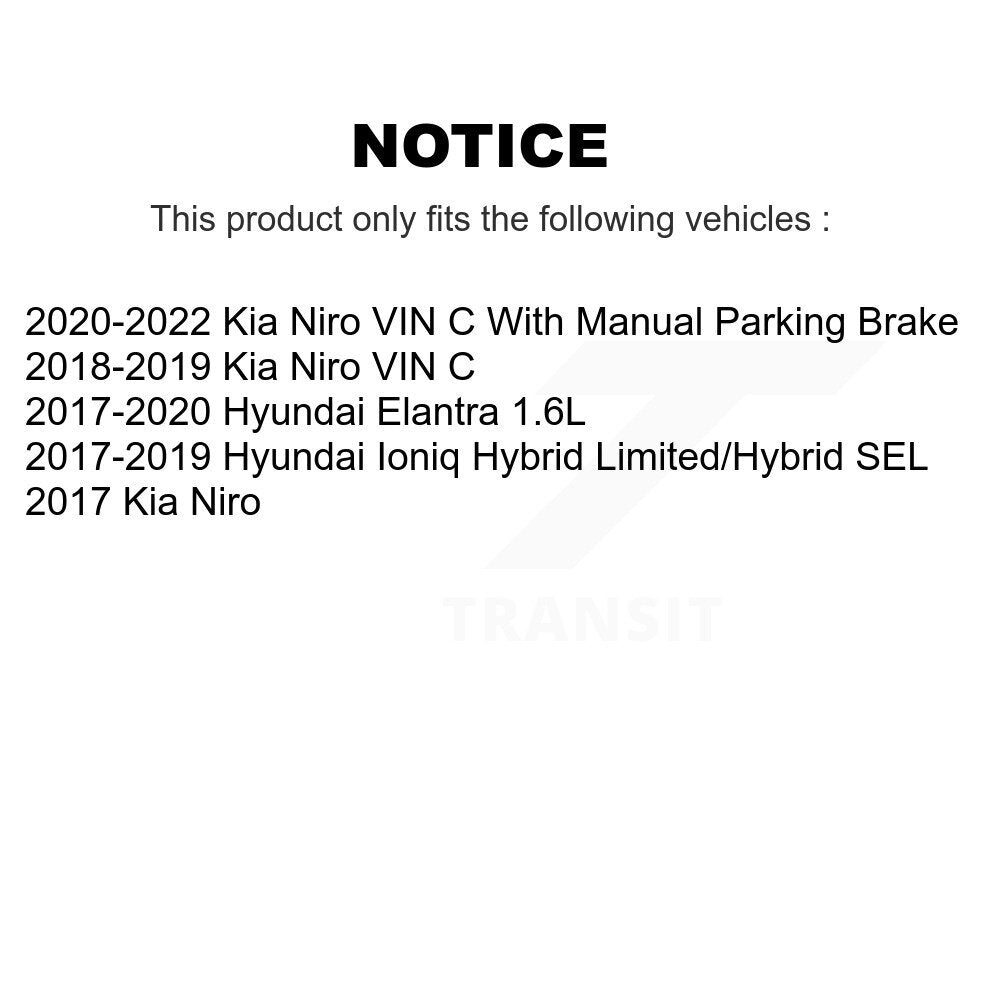Disc Brake Caliper Left Right Side Rear Kit For Hyundai Elantra Kia Niro Ioniq
