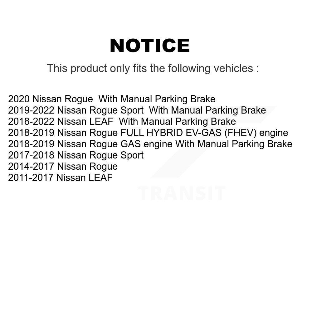 Disc Brake Caliper Left Right Side Rear Kit For Nissan Rogue Sport Qashqai LEAF