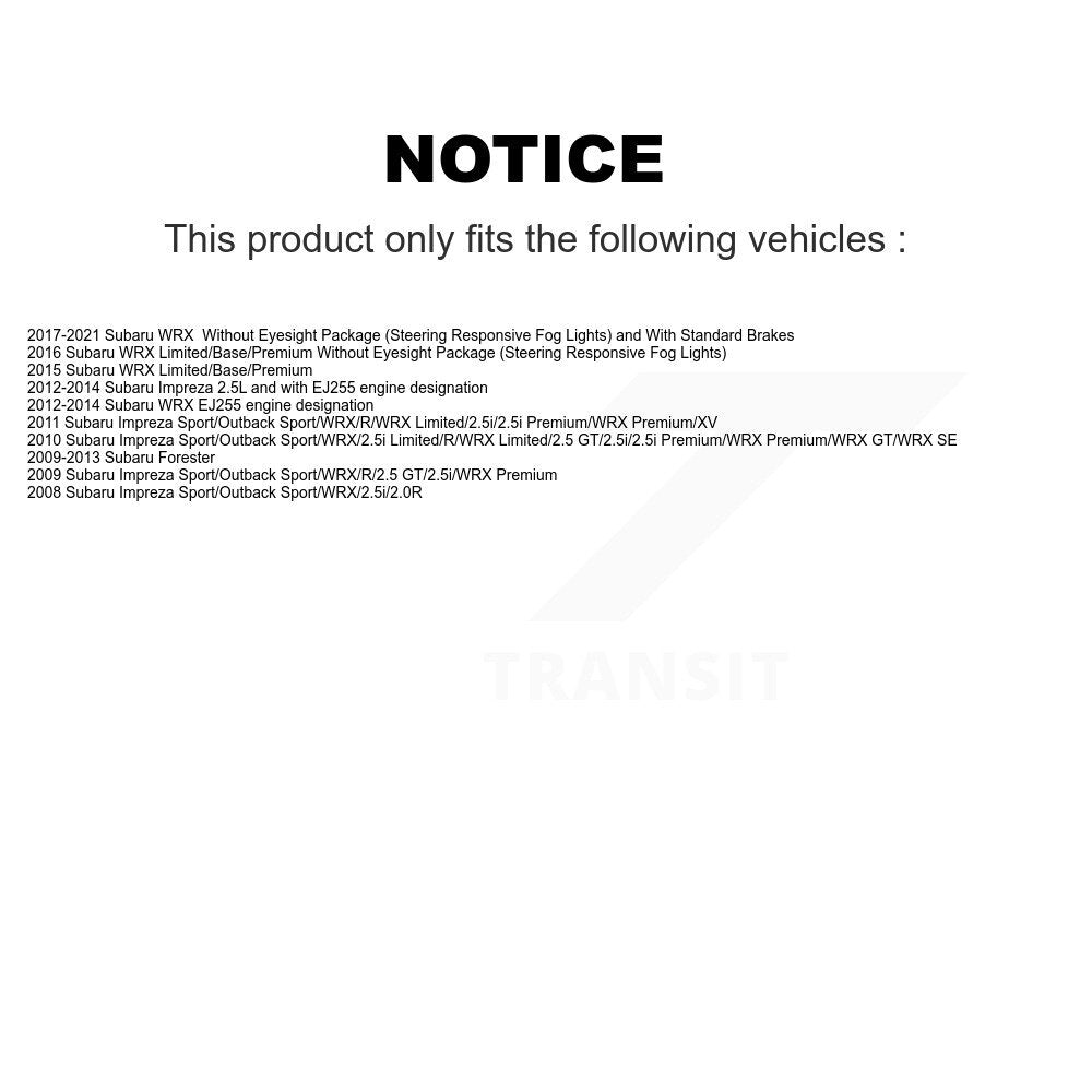 Disc Brake Caliper Left Right Side Rear Kit For Subaru Impreza Forester WRX