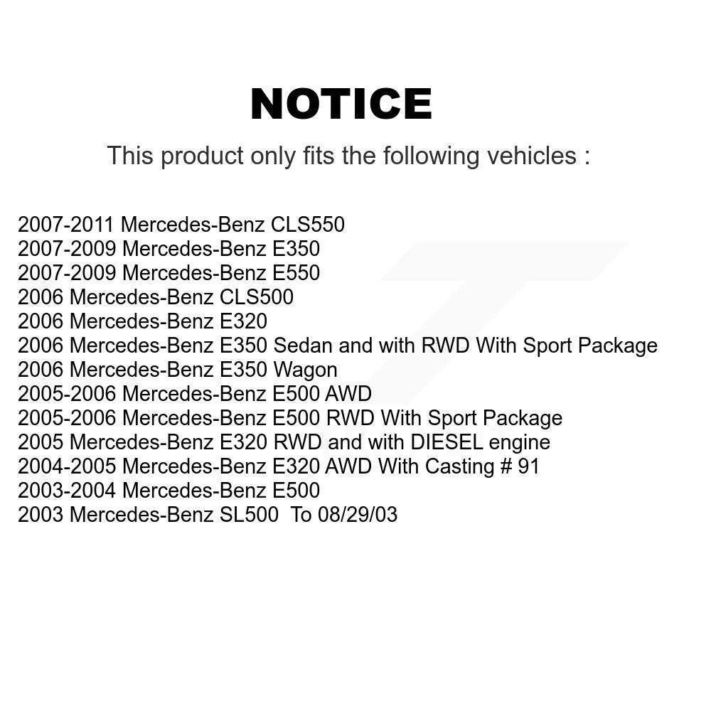 Brake Caliper Rear Kit For Mercedes-Benz E350 E320 E500 SL500 CLS550 CLS500 E550