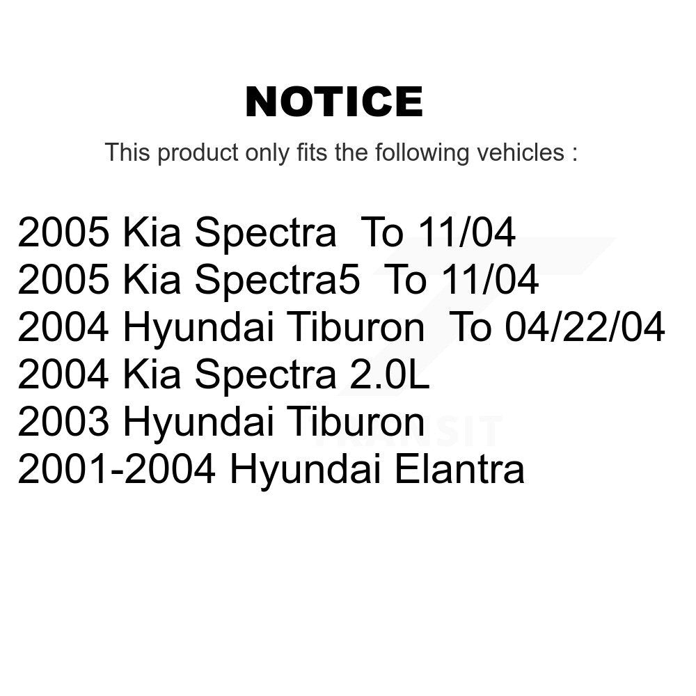 Disc Brake Caliper Rear Kit For Hyundai Elantra Kia Spectra Tiburon Spectra5