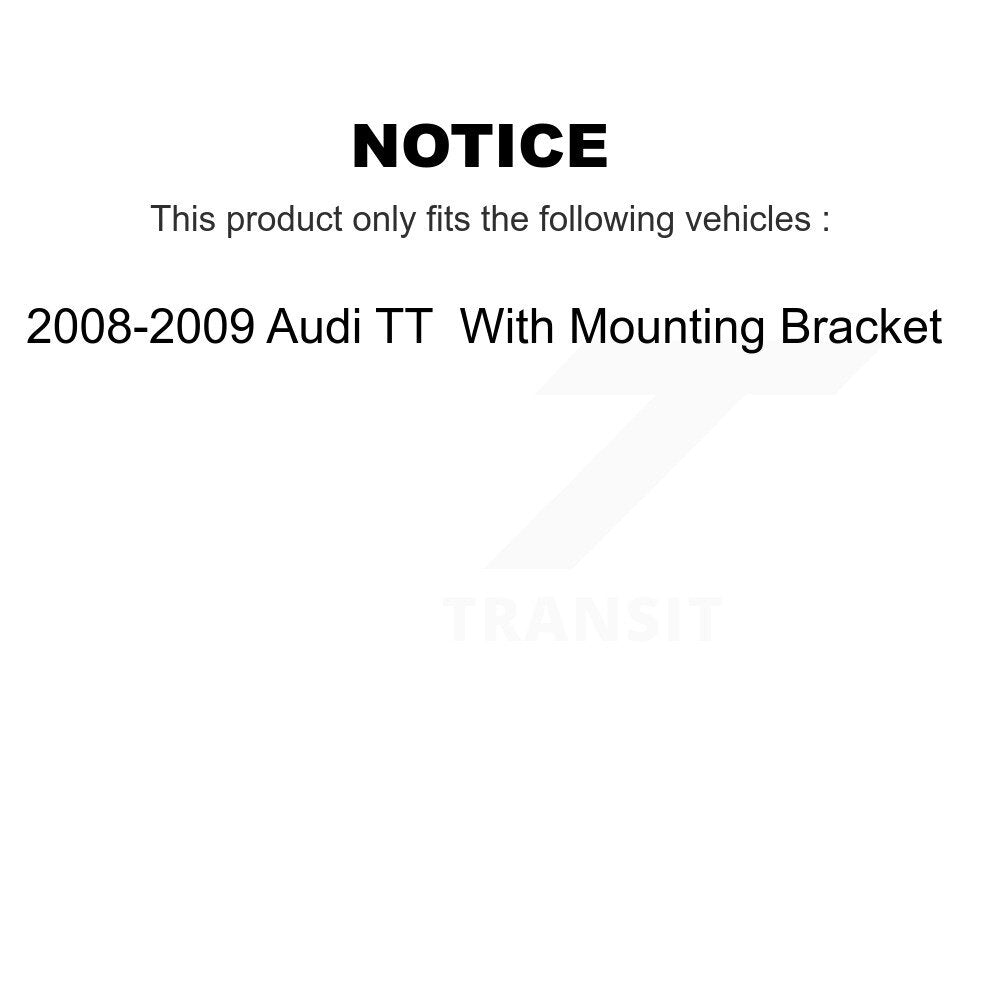 Disc Brake Caliper Front Rear Kit For 2008-2009 Audi TT With Mounting Bracket