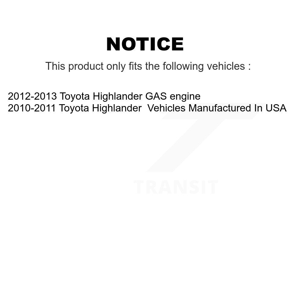 Brake Caliper Left Right (Driver Passenger) Front Rear Kit For Toyota Highlander