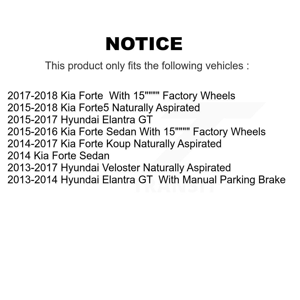 Brake Caliper Front Rear Kit For Kia Hyundai Forte Elantra GT Veloster Forte5