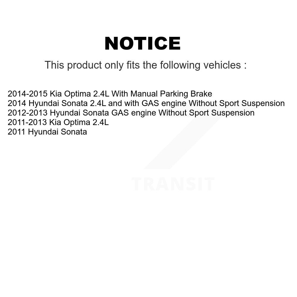 Disc Brake Caliper Left Right Side Front Rear Kit For Hyundai Sonata Kia Optima