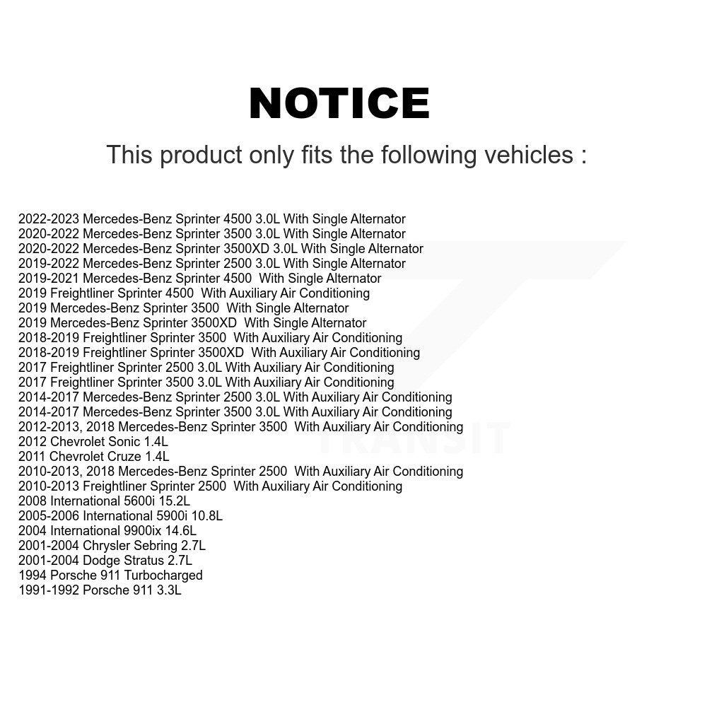 Serpentine Belt KBR-5060555 For Mercedes-Benz Sprinter 2500 Chevrolet Cruze 3500