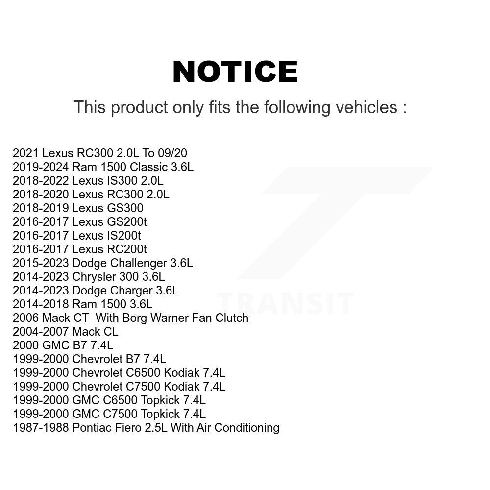 Serpentine Belt KBR-5060660 For Ram 1500 Classic Dodge Charger Chrysler 300 GMC