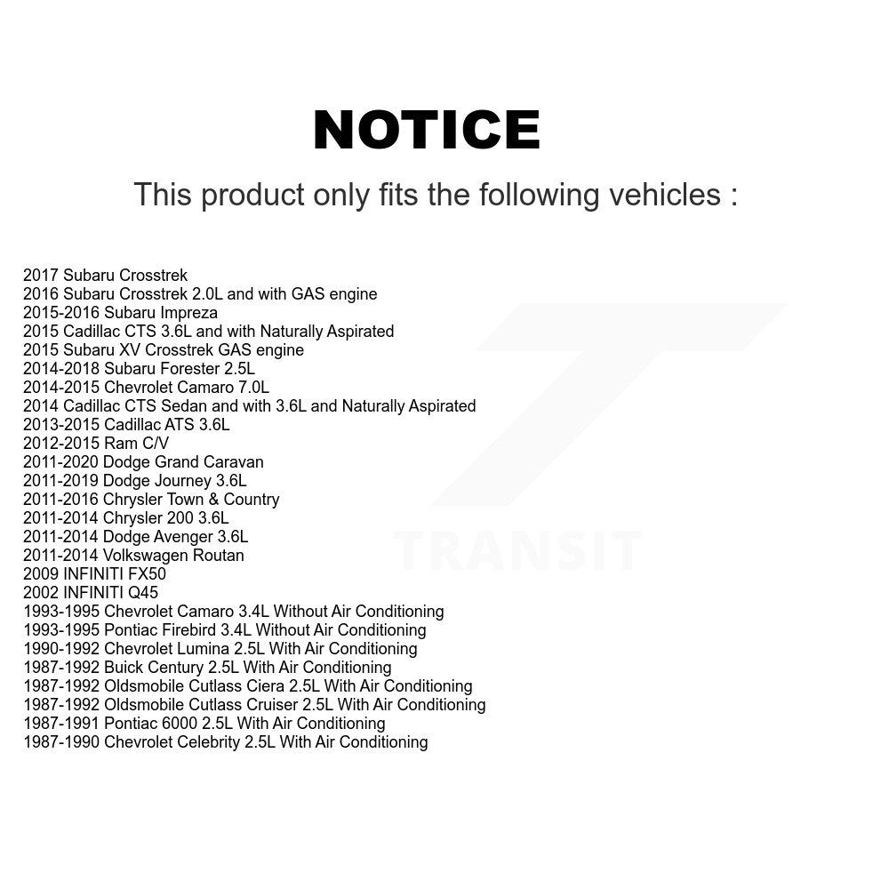 Serpentine Belt KBR-5060770 For Dodge Grand Caravan Journey Subaru Forester Town