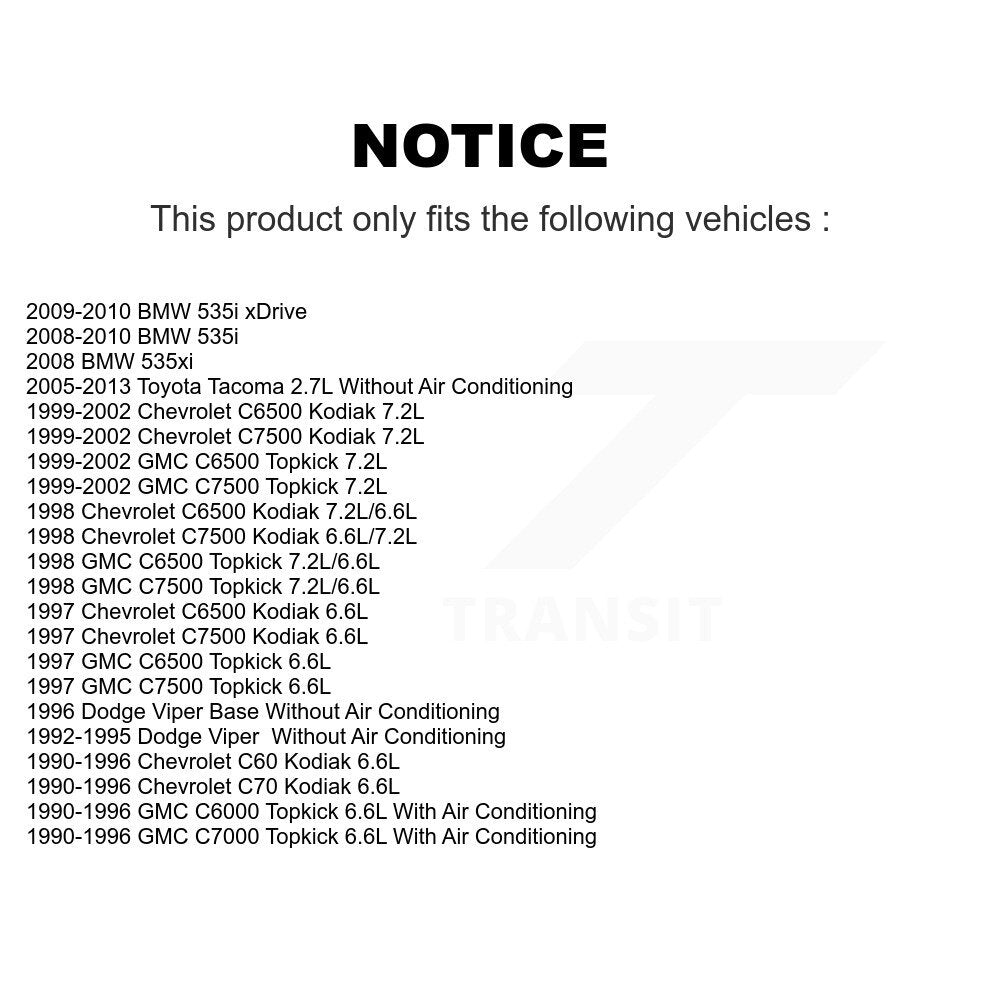 Serpentine Belt Main Drive KBR-5070735 For Toyota Tacoma BMW 535i xDrive 535xi