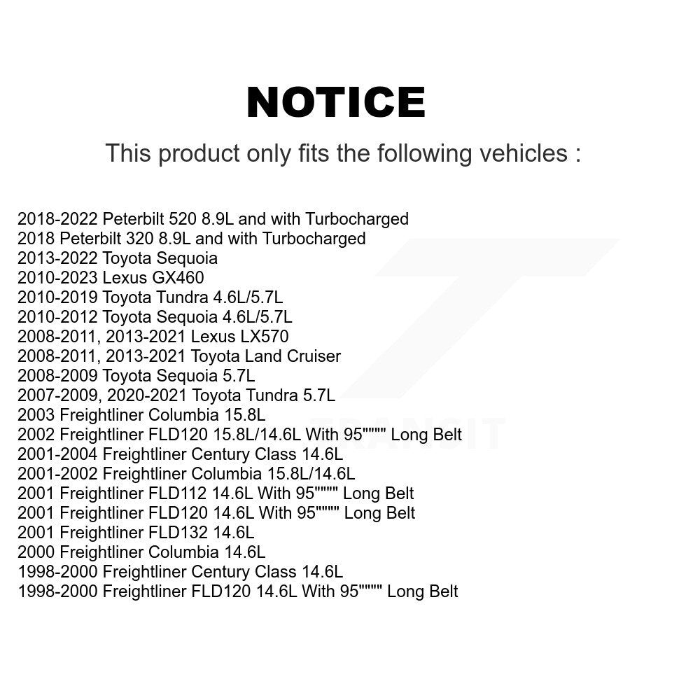 Serpentine Belt KBR-5080950 For Toyota Tundra Lexus Sequoia GX460 LX570 Land 320