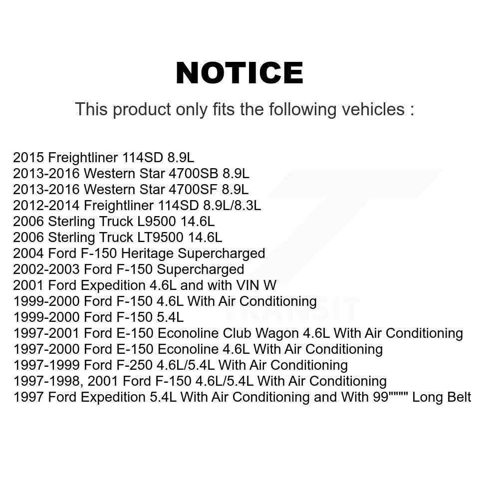 Serpentine Belt KBR-5080993 For Ford F-150 F-250 Heritage E-150 Econoline Club