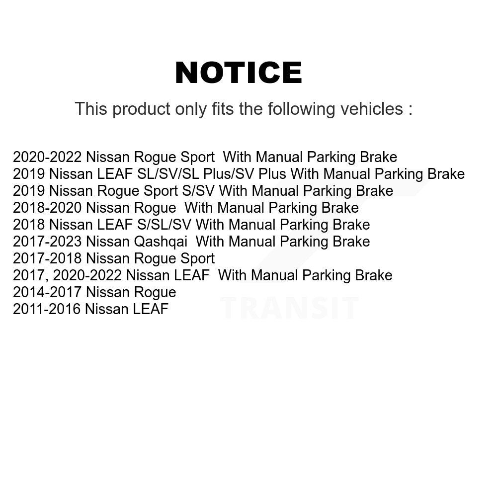 Brake Caliper Coat Rotor And Ceramic Pad Rear Kit For Nissan Rogue Sport Qashqai