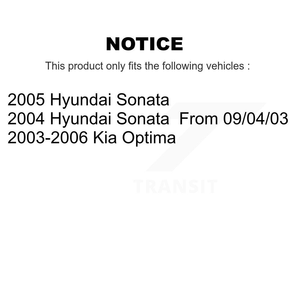 Ceramic Brake Pads And Parking Shoe Front Rear Kit For Hyundai Sonata Kia Optima
