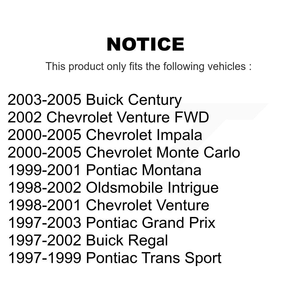 Ceramic Brake Pads Parking Shoes Front Rear Kit For Chevrolet Impala Buick Grand