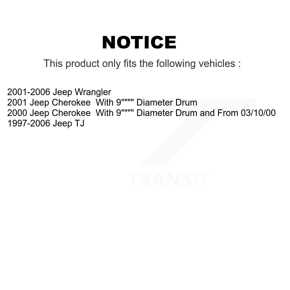 Ceramic Brake Pads And Drum Shoes Front Rear Kit For Jeep Wrangler Cherokee TJ