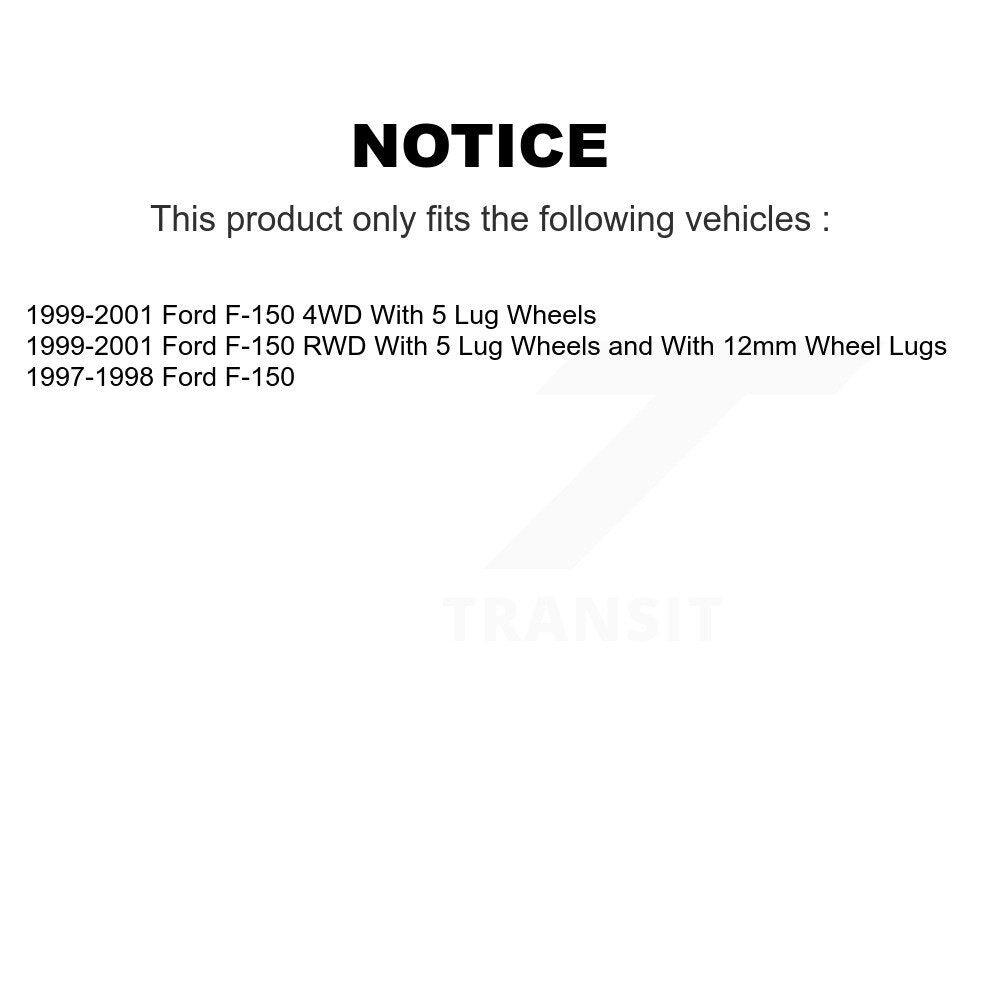 Ceramic Brake Pads And Drum Shoes Front Rear Kit For Ford F-150
