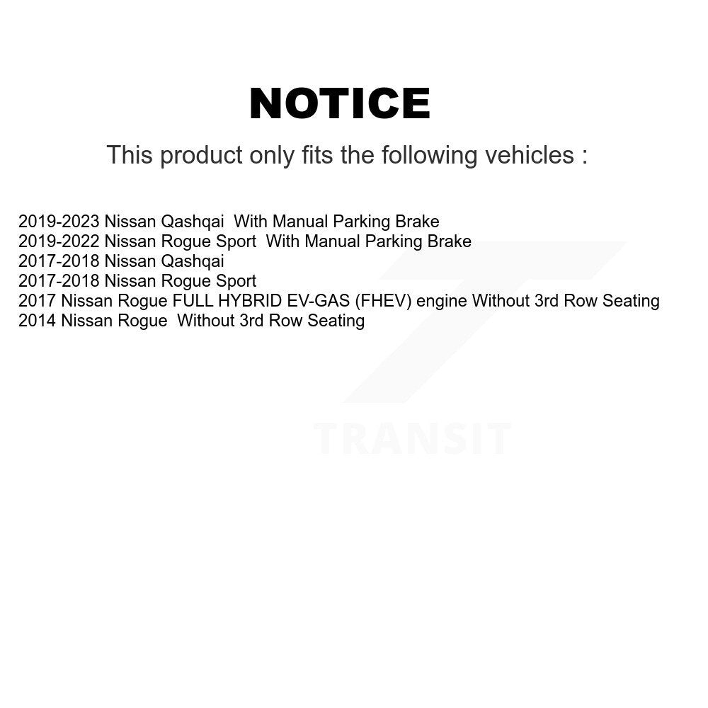 Ceramic Brake Pads & Parking Shoes Front Rear Kit For Nissan Rogue Sport Qashqai