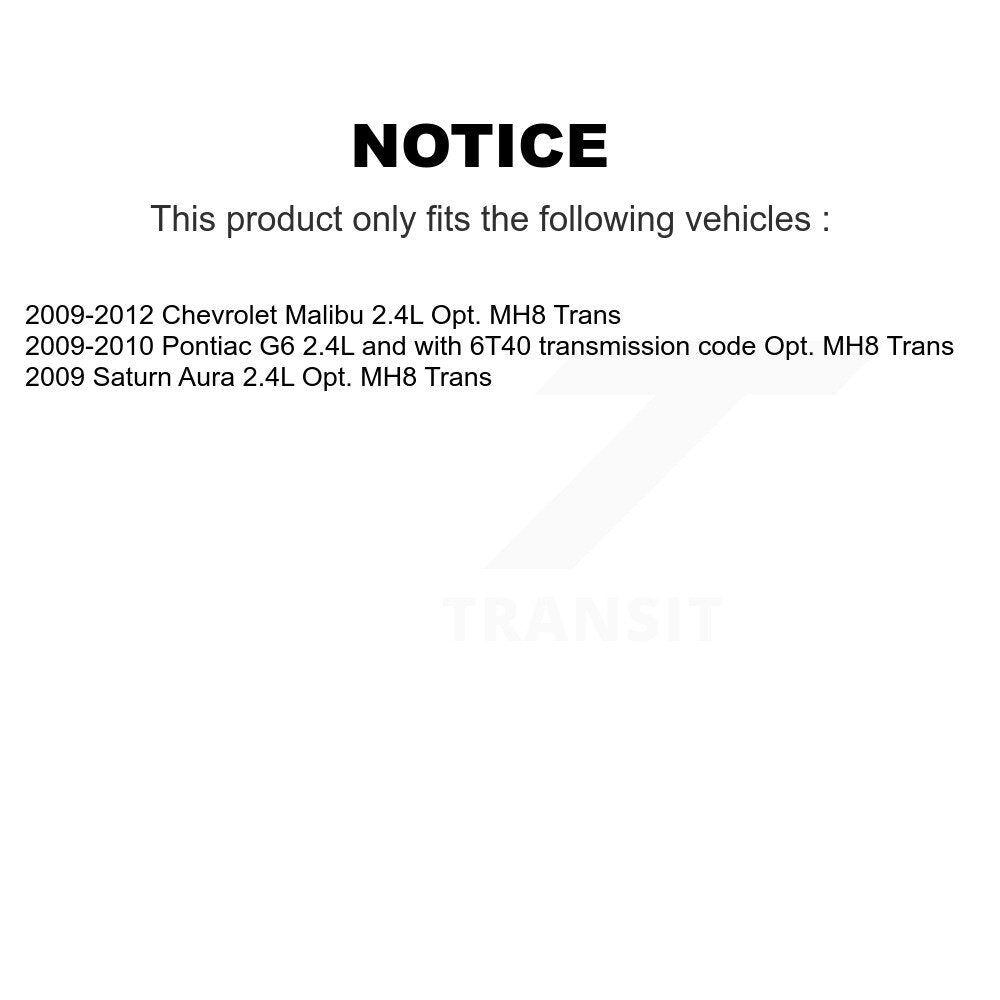 CV Axle Drive Shaft Front Kit For Chevrolet Malibu Pontiac G6 Saturn Aura