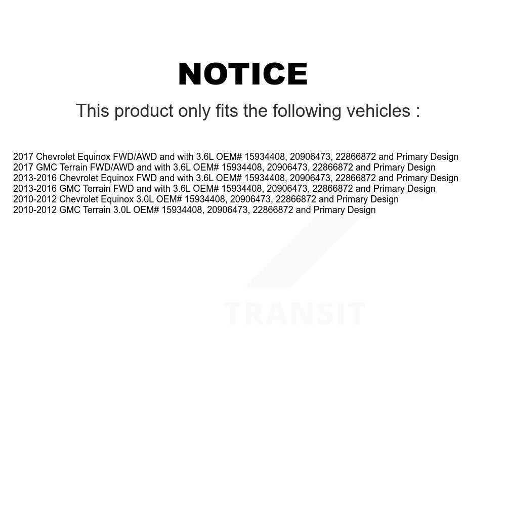 CV Axle Drive Shaft Front Kit For Chevrolet Equinox GMC Terrain Primary Design