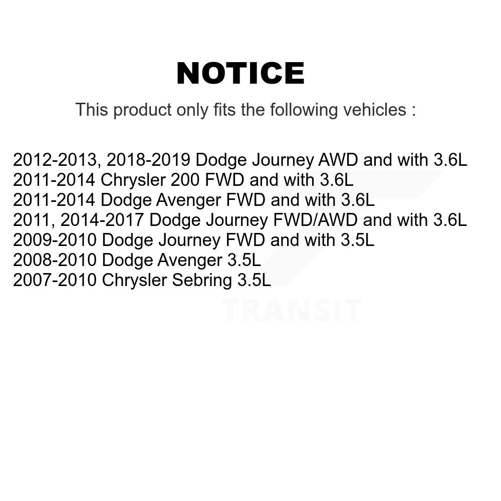 CV Axle Drive Shaft Front Kit For Dodge Journey Chrysler 200 Avenger Sebring