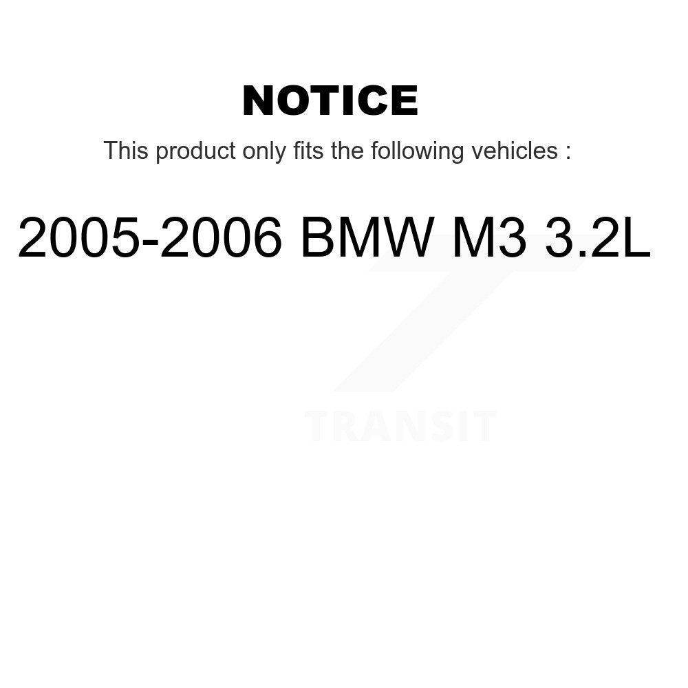 Ceramic Brake Pad And Wear Sensor Front Rear Kit (7Pc) For 2005-2006 BMW M3 3.2L