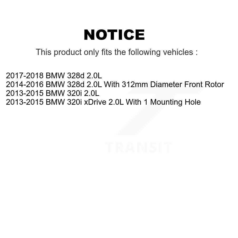 Ceramic Brake Pad Wear Sensor Front Rear Kit (7Pc) For BMW 320i xDrive 328d 2.0L