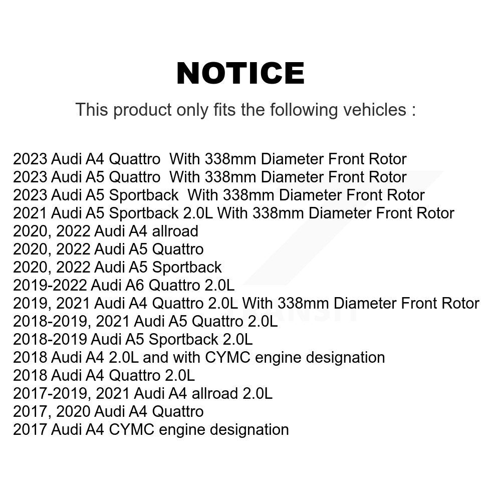 Ceramic Brake Pad Wear Sensor Pair Front Kit For Audi A4 Quattro A5 Sportback A6