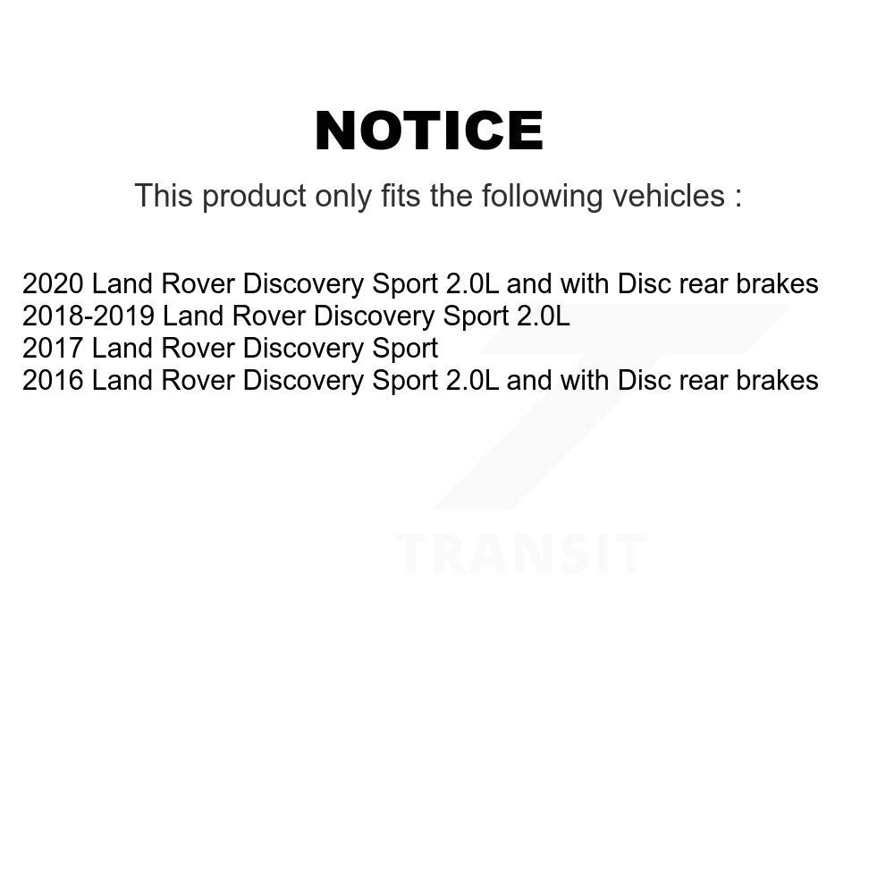 Ceramic Disc Brake Pads And Wear Sensors Rear Kit For Land Rover Discovery Sport