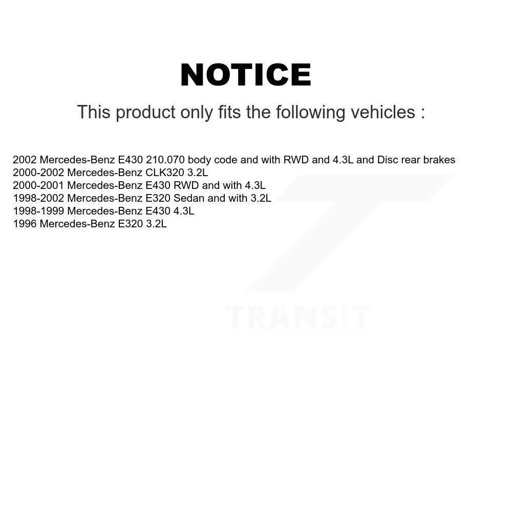 Ceramic Disc Brake Pad & Wear Sensor Rear Kit For Mercedes-Benz E320 CLK320 E430