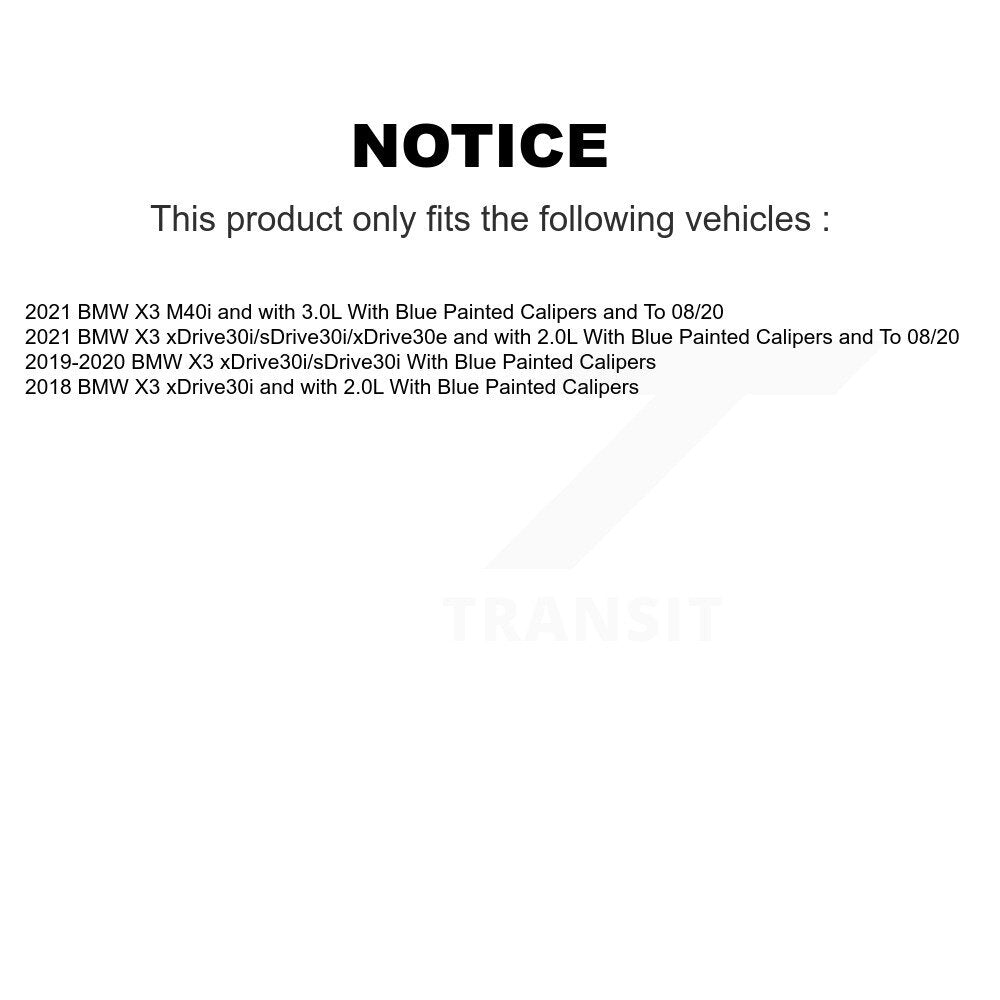 Ceramic Disc Brake Pads And Wear Sensors Front Rear Kit For BMW X3
