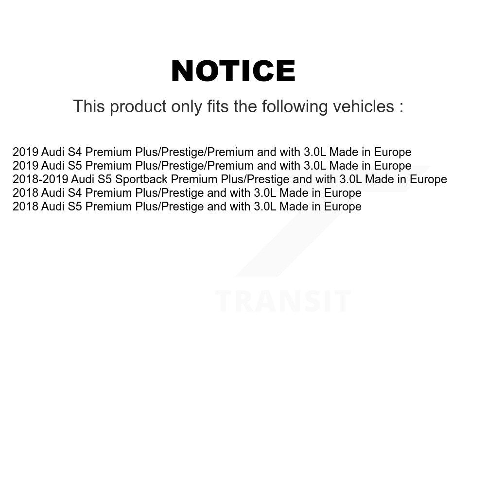 Ceramic Disc Brake Pads And Wear Sensors Front Rear Kit For Audi S5 Sportback S4