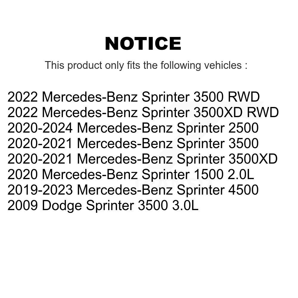 Ceramic Brake Pads & Extra Wear Sensor Front Kit For Mercedes-Benz Sprinter 2500