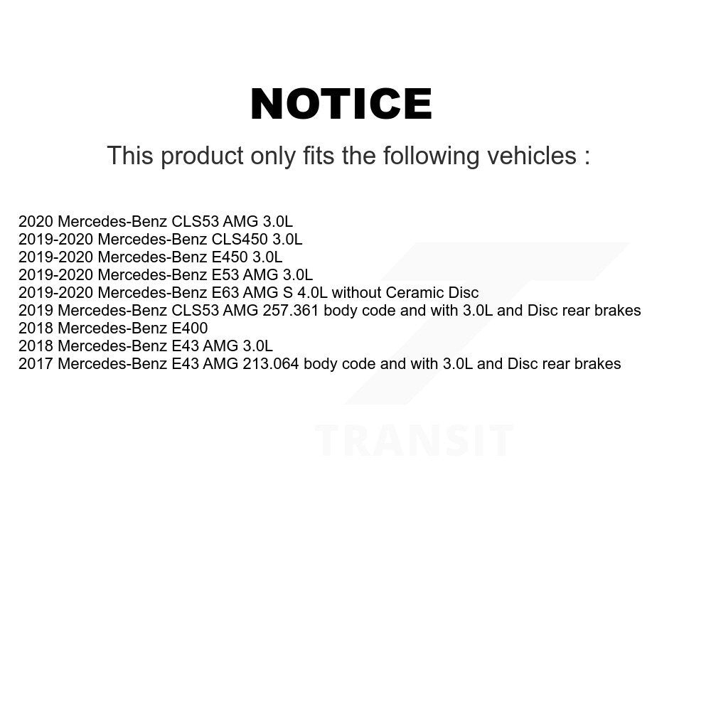 Ceramic Brake Pad Wear Sensor Rear Kit For Mercedes-Benz E400 E450 E53 AMG E43 S