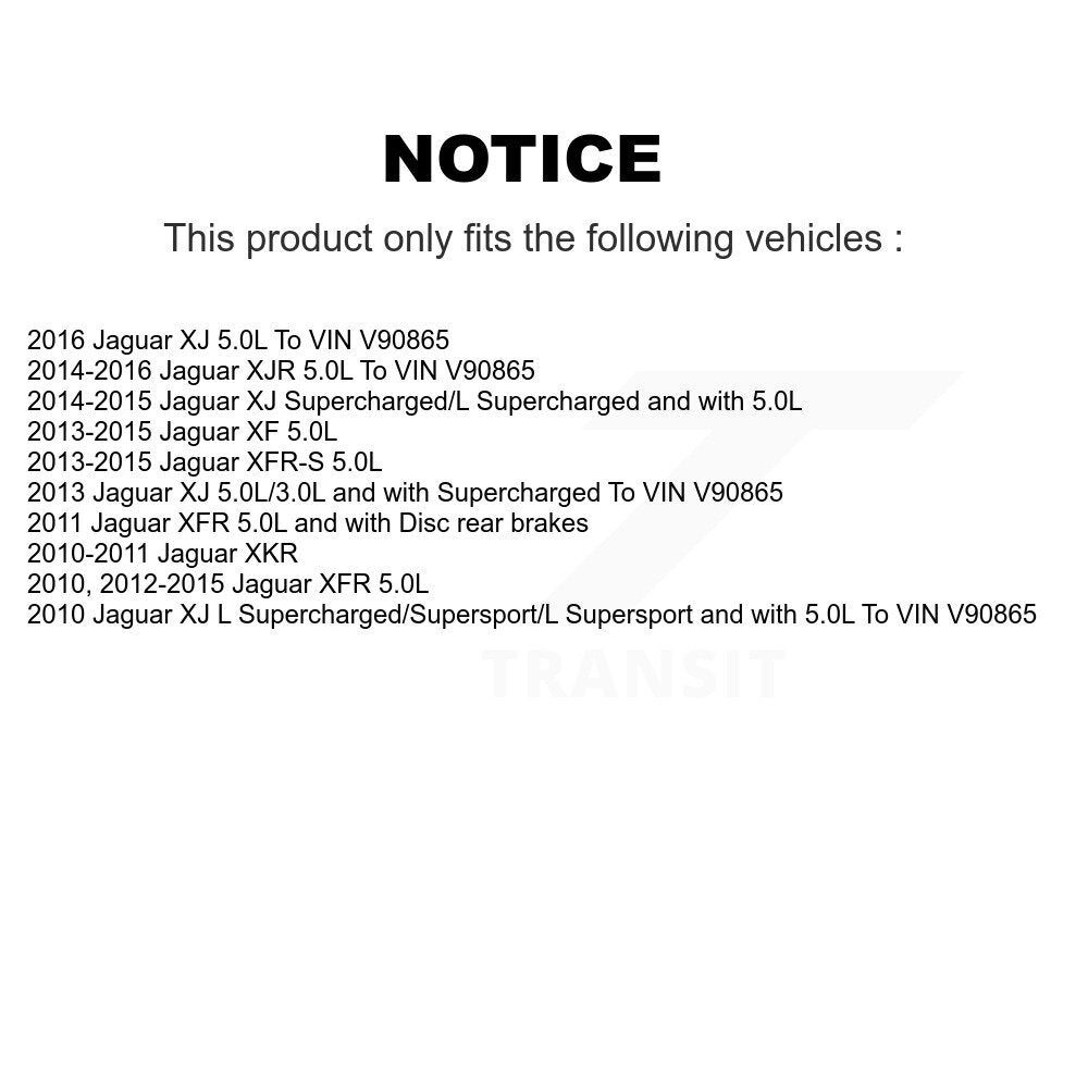 Ceramic Disc Brake Pad & Wear Sensor Rear Kit For Jaguar XF XJ XFR XKR XFR-S XJR