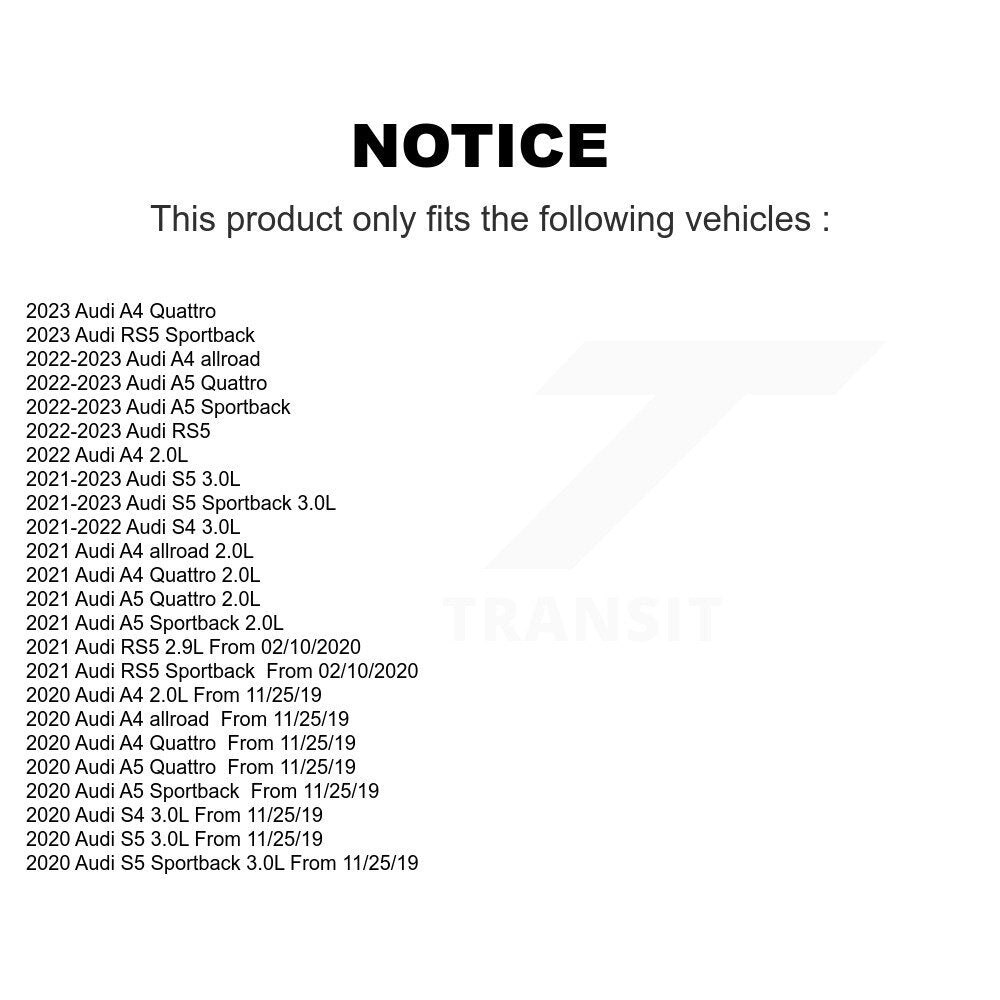 Ceramic Brake Pad & Wear Sensor Rear Kit For Audi A5 Sportback A4 Quattro S5 RS5