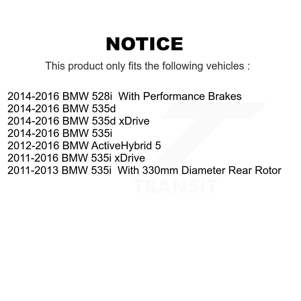 Ceramic Brake Pads Front Rear Kit For BMW 535i xDrive 535d ActiveHybrid 5 528i