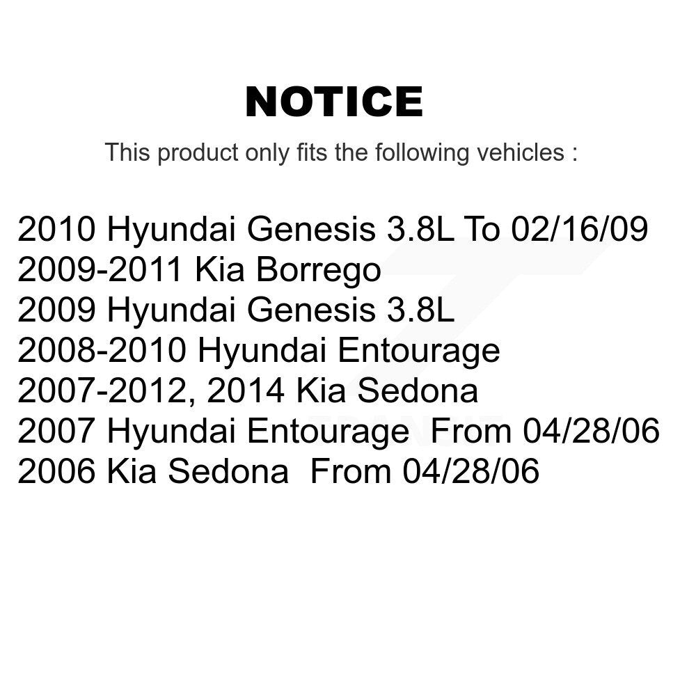 Ceramic Brake Pads Front Rear Kit For Kia Sedona Hyundai Entourage Genesis