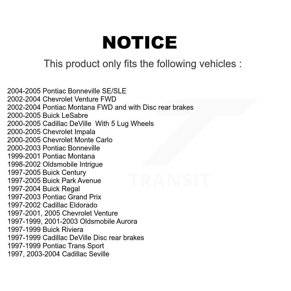 Ceramic Brake Pad Front Rear Kit For Chevrolet Buick Impala Pontiac Century Prix