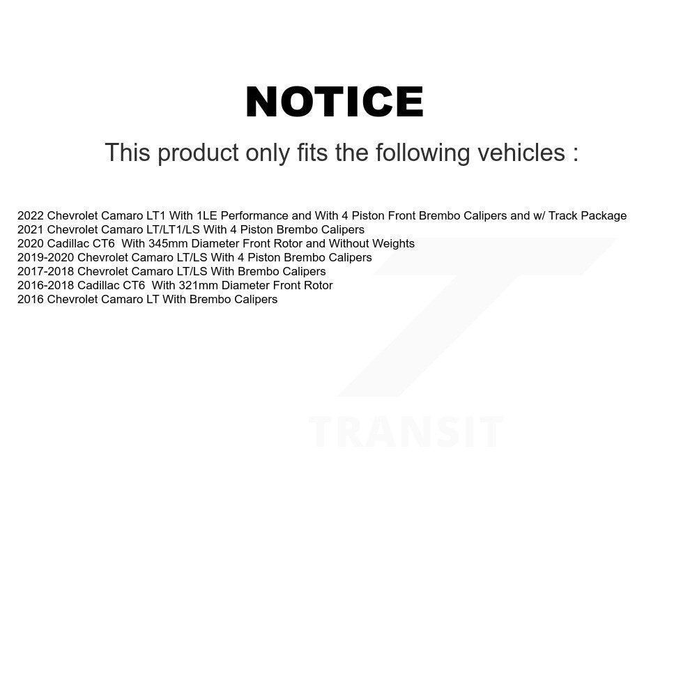 Ceramic Brake Pads Front Rear Kit For Chevrolet Camaro Cadillac CT6