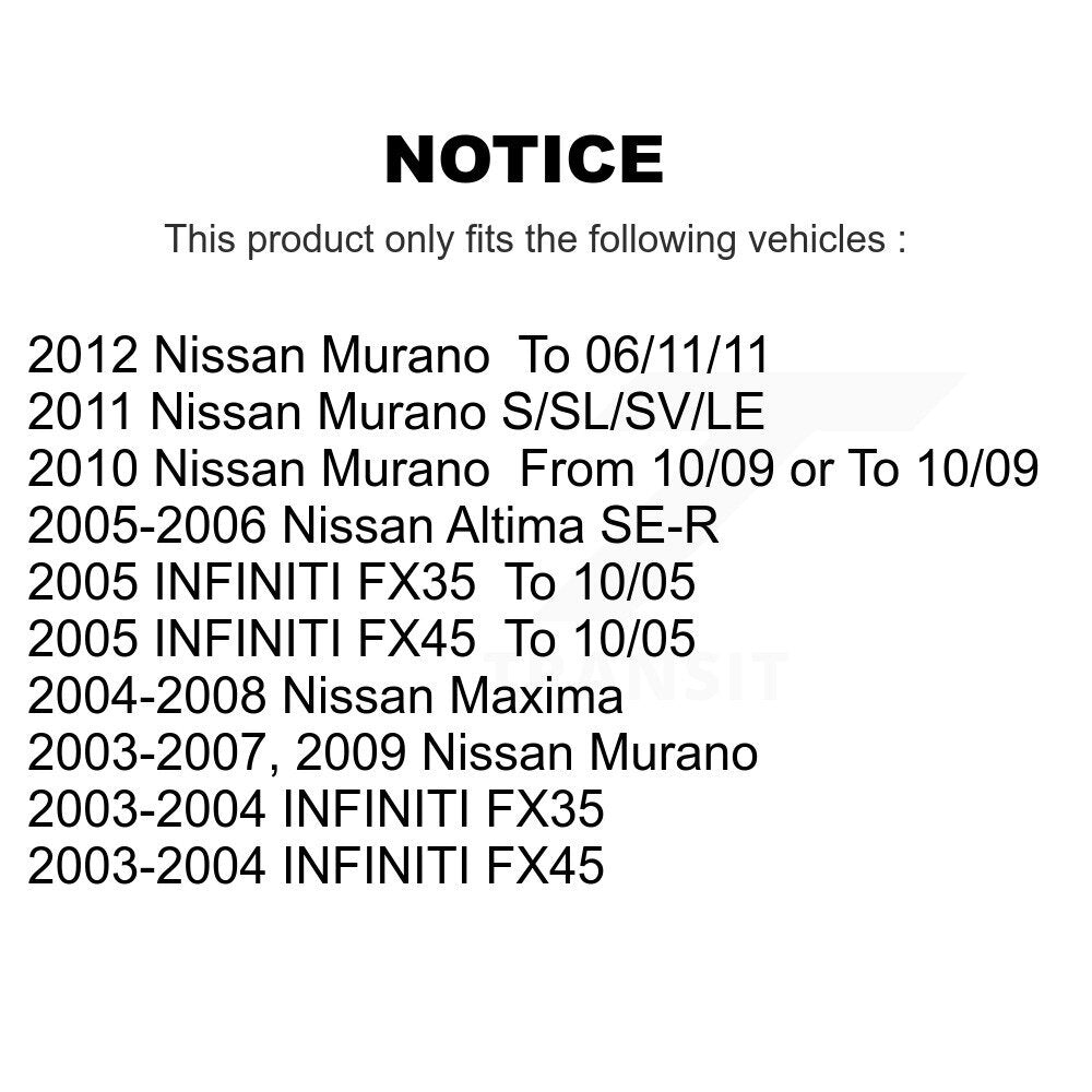 Ceramic Brake Pads Front Rear Kit For Nissan Murano Altima Maxima INFINITI FX35