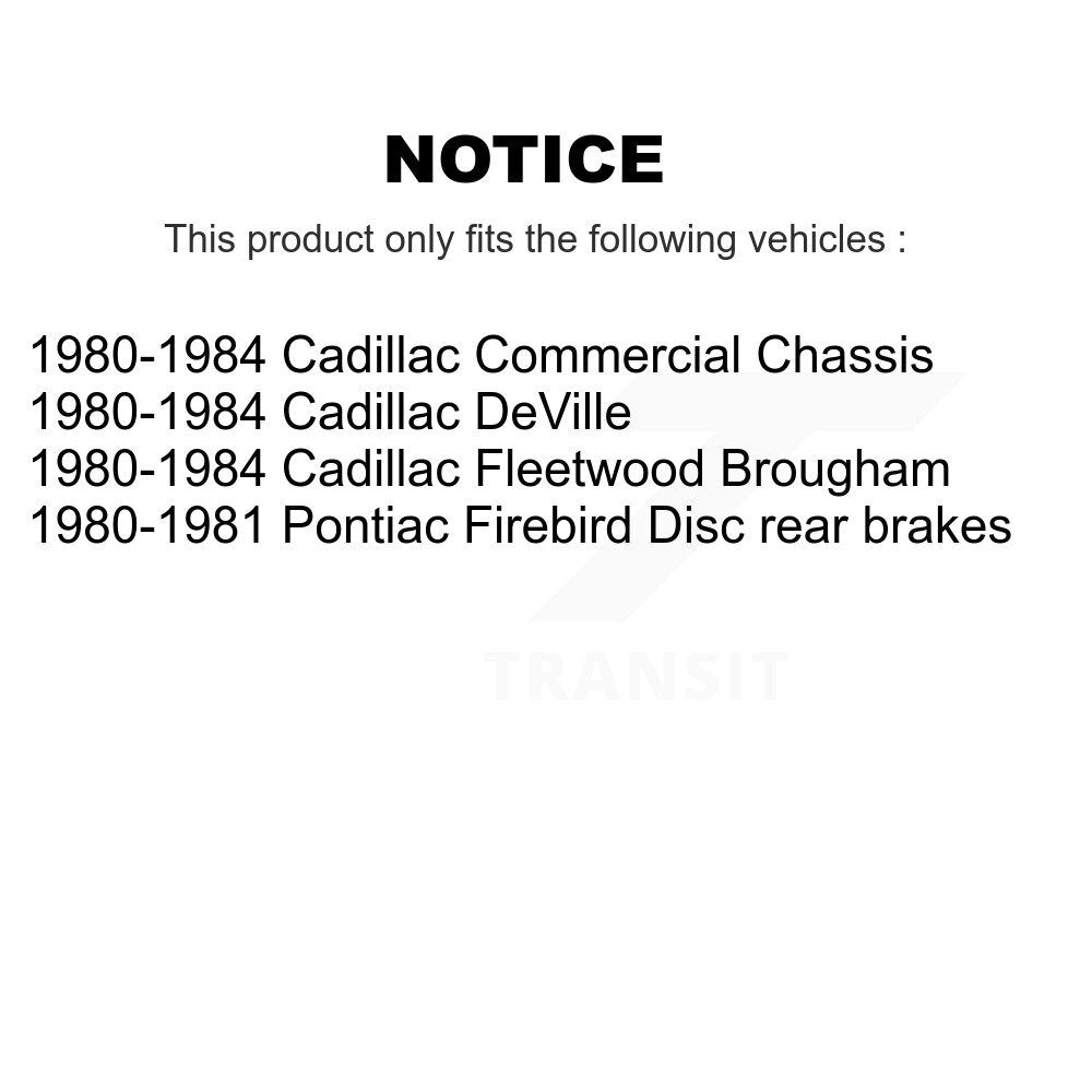 Ceramic Brake Pad Front Rear Kit For Pontiac Firebird Cadillac DeVille Fleetwood