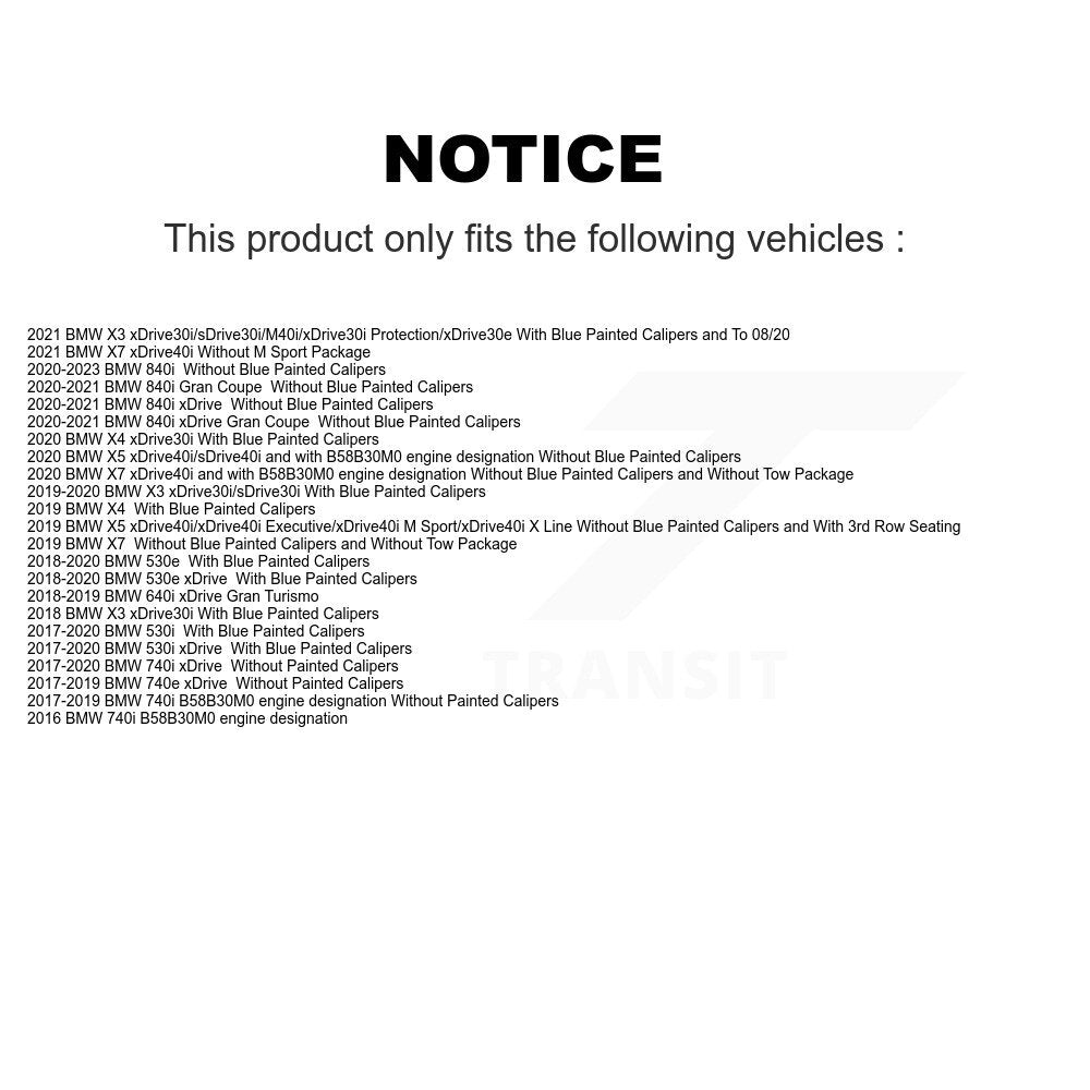 Ceramic Brake Pads Front Rear Kit For BMW X3 X5 X4 530i xDrive X7 540i iX 640i