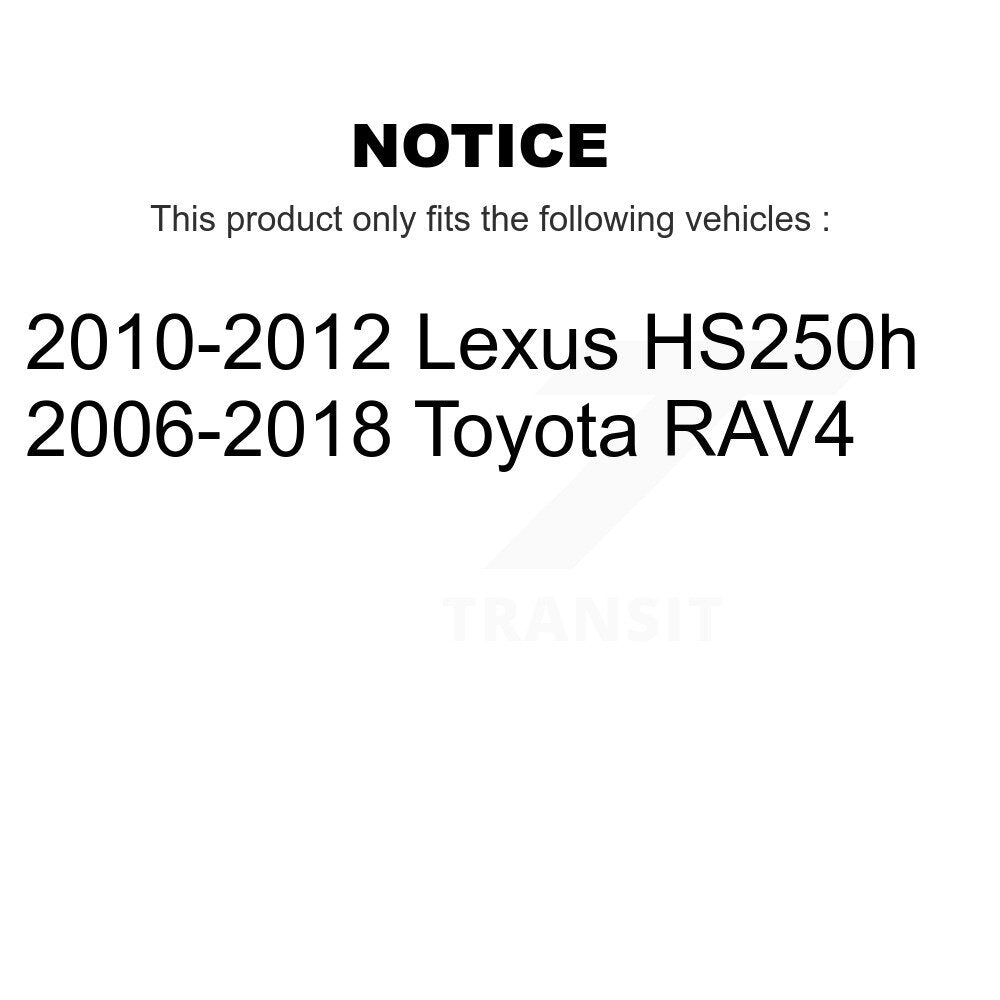Coated Drilled Slotted Disc Brake Rotors Rear Pair For Toyota RAV4 Lexus HS250h