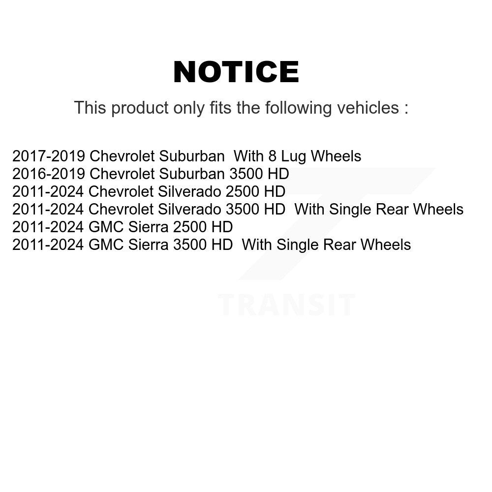 Drill Slot Brake Rotor Front Rear Kit For GMC Chevrolet Sierra 2500 HD Silverado
