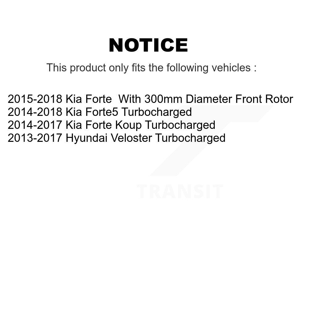 Drill Slot Brake Rotor Front Rear Kit For Kia Forte Hyundai Veloster Forte5 Koup