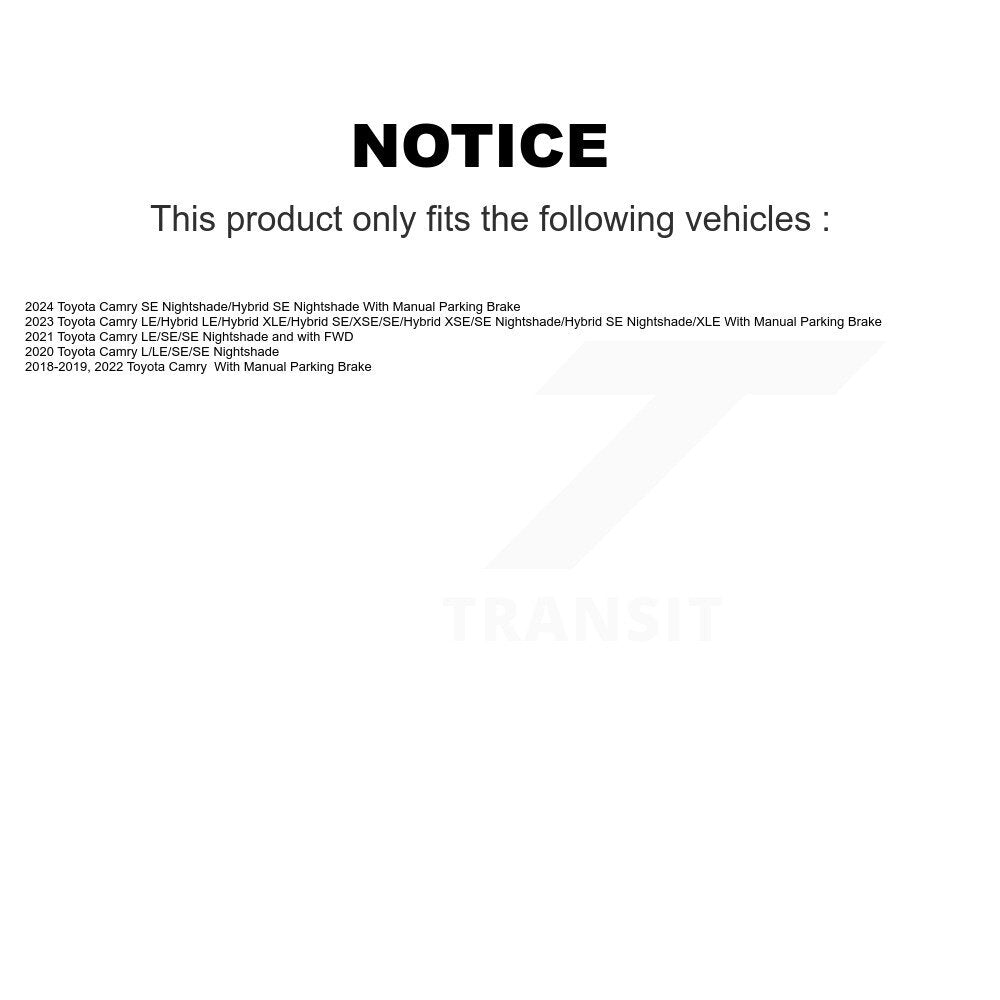 Coated Drilled Slotted Disc Brake Rotors Rear Pair For Toyota Camry